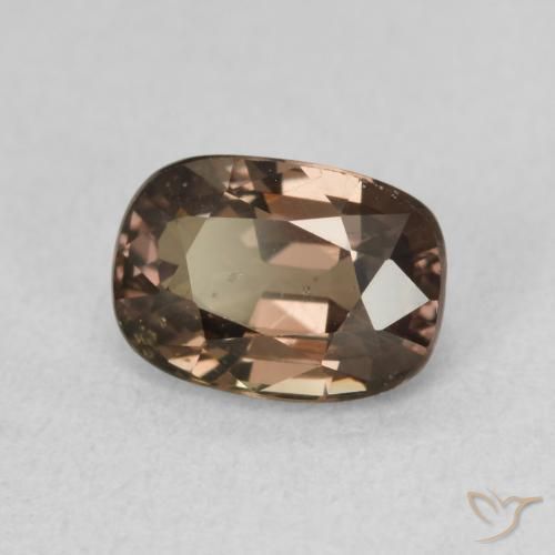 Granada que muda de cor Castanho claro médio Natural 1.52ct, Almofada, VS