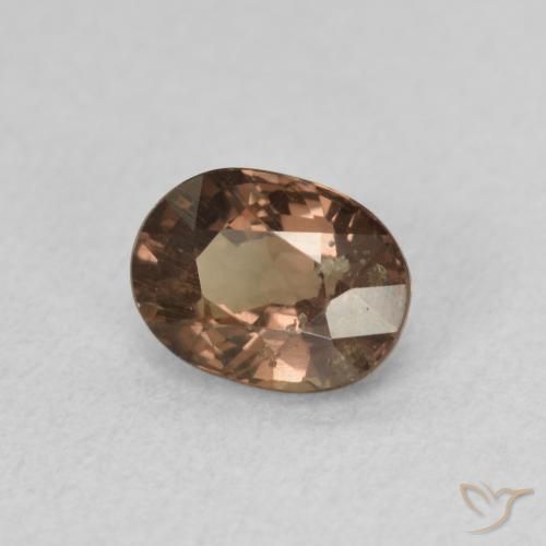 Granada que muda de cor Castanho claro médio Natural 1.00ct, oval, VS