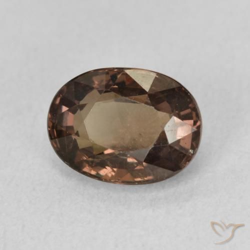 Granada que muda de cor Castanho claro médio Natural 1.64ct, oval, VS