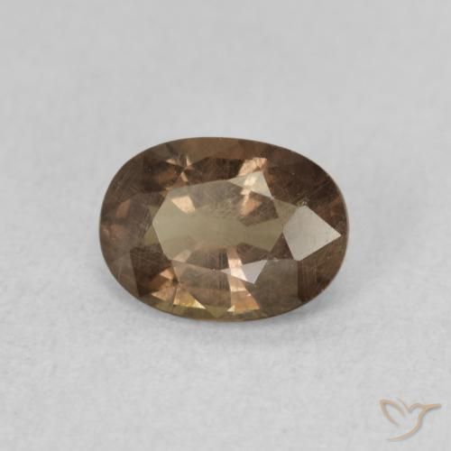 Granada que muda de cor Castanho claro médio Natural 0.93ct, oval, VS