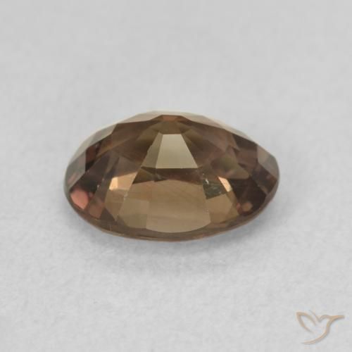 Granada que muda de cor Castanho claro médio Natural 1.37ct, oval, VS