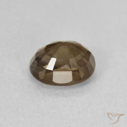 Granada que muda de cor Castanho claro médio Natural 1.21ct, oval, VS
