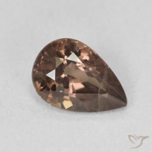 Granada que muda de cor Marrom escuro Natural 1.27ct, Formato de pêra, VS