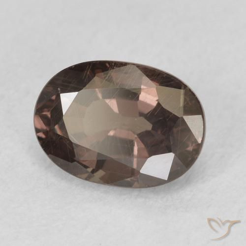 Granada que muda de cor Marrom escuro Natural 1.34ct, oval, VS