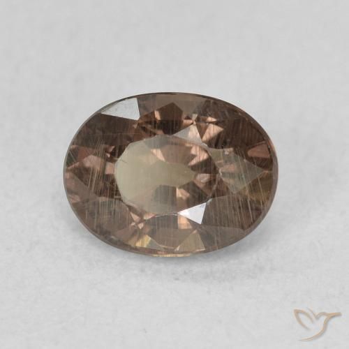 Granada que muda de cor Marrom escuro Natural 0.97ct, oval, VS