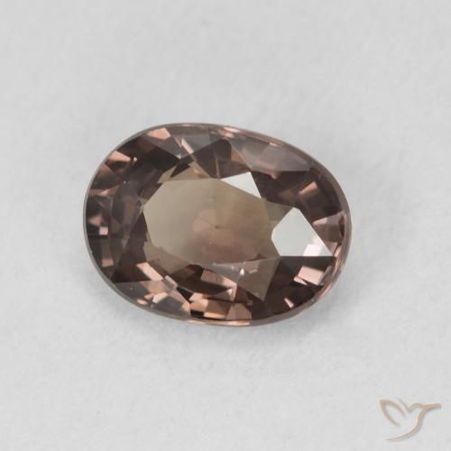 Granada que muda de cor Marrom escuro Natural 1.19ct, oval, VVS-VS