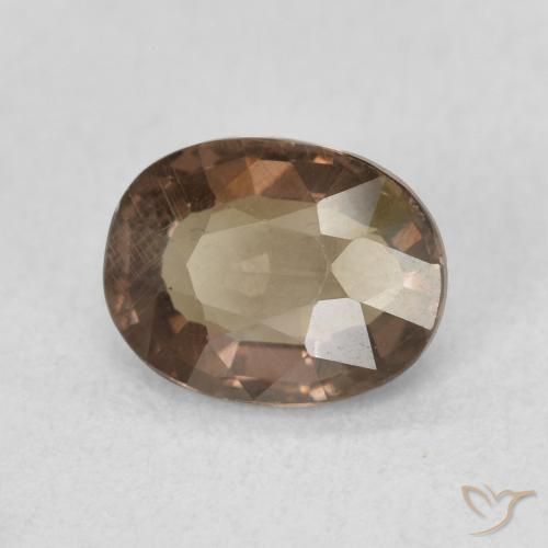 Granada que muda de cor Marrom escuro Natural 1.32ct, oval, VVS-VS