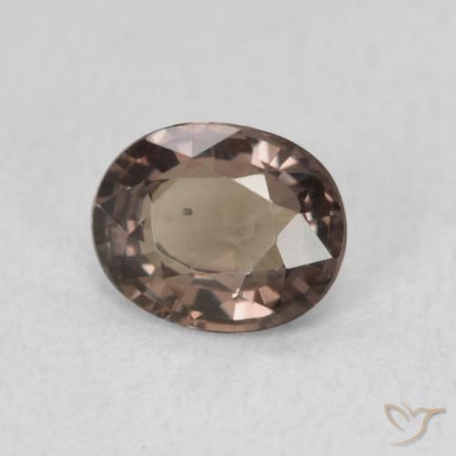 Granada que muda de cor Marrom escuro Natural 1.02ct, oval, VVS-VS