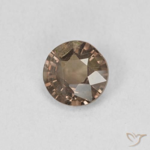 Granada que muda de cor Marrom Quente Natural 0.79ct, Redondo, VS