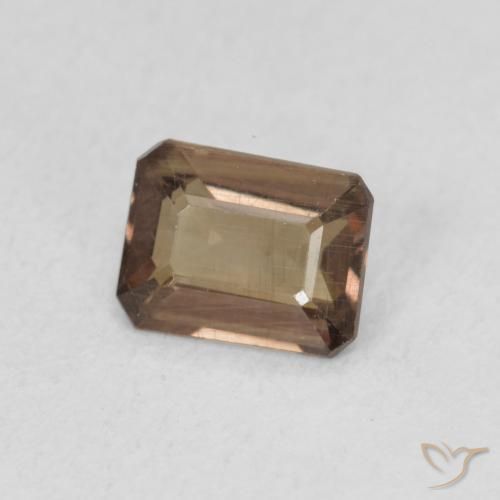 Granada que muda de cor Marrom escuro Natural 0.91ct, Corte Octógono / Esmeralda, VS