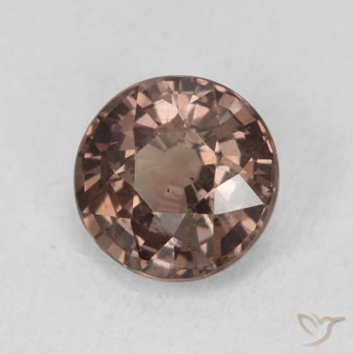 Granada que muda de cor Castanho claro médio Natural 1.29ct, Redondo, VS