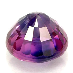 Safira de mudança de cor multicolorido natural 1,22ct, corte redondo, VS-SI