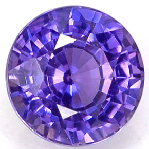 Safira de mudança de cor multicolorido natural 0,58ct, corte redondo, VS