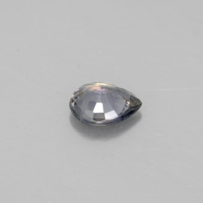 Safira de mudança de cor multicolorido natural 0,61ct, formato de pêra, VS