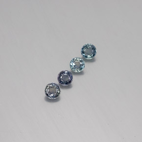 Pedras preciosas de safira de mudança de cor multicolorido natural de  ct, corte redondo, VVS-VS
