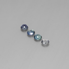 Pedras preciosas de safira de mudança de cor multicolorido natural de  ct, corte redondo, VVS-VS