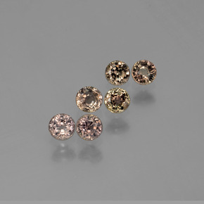 Pedras preciosas de safira de mudança de cor multicolorido natural de  ct, corte redondo, VS