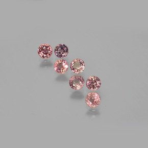 Pedras preciosas de safira de mudança de cor multicolorido natural de 2,46 ct, corte redondo, VS