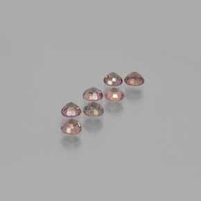 Pedras preciosas de safira de mudança de cor multicolorido natural de 2,46 ct, corte redondo, VS