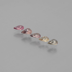 Pedras preciosas de Safira que muda de cor Multicolorido natural de  ct, Formato de pêra, VS