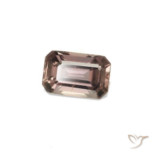 Safira que muda de cor Castanho claro médio Natural 0.19ct, Corte Octógono / Esmeralda, VS