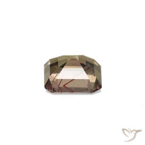 Safira que muda de cor Castanho claro médio Natural 0.36ct, Corte Octógono / Esmeralda, VS