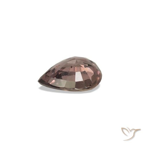 Safira que muda de cor Castanho claro médio Natural 0.31ct, Formato de pêra, VVS