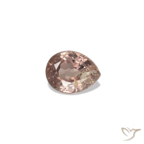 Safira que muda de cor Castanho claro médio Natural 0.14ct, Formato de pêra, VS-SI