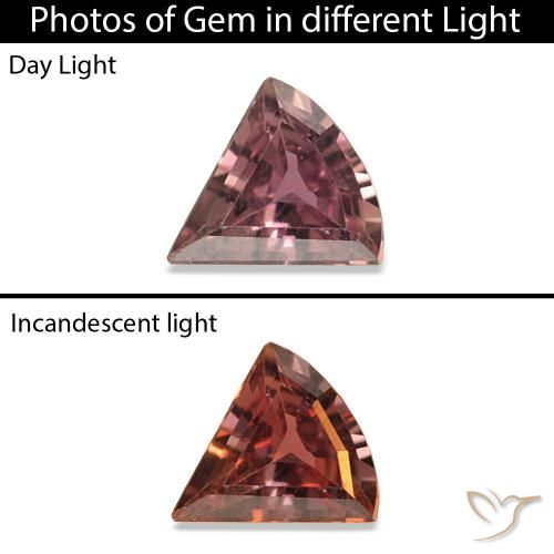 0.17ct Castanho médio Safira que muda de cor, Chique, VVS