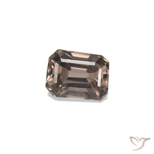 Safira que muda de cor Castanho claro médio Natural 0.24ct, Corte Esmeralda, VVS