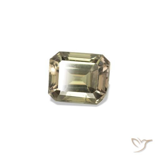 Safira que muda de cor Luz amarela Natural 0.33ct, Corte Esmeralda, VVS