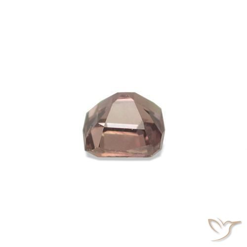 Safira que muda de cor Castanho claro médio Natural 0.12ct, Corte Esmeralda, VVS