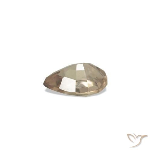 Safira que muda de cor Castanho claro médio Natural 0.12ct, Formato de pêra, VVS