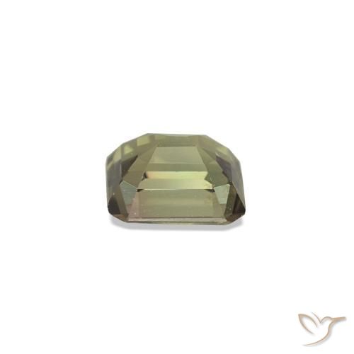 Safira que muda de cor Castanho claro médio Natural 0.34ct, Corte Esmeralda, VVS