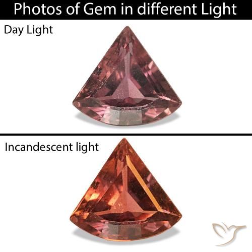 Safira que muda de cor Rosa Profundo Natural 0.21ct, Chique, VS