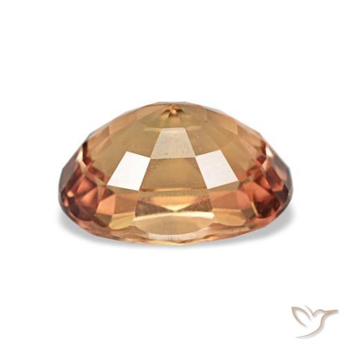 Safira de mudança de cor marrom natural 1,45ct, corte oval, VVS