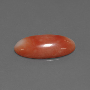 Coral rosa natural 2,55ct, corte oval, opaco