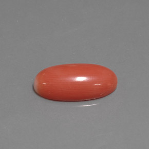 Coral rosa natural 2,76ct, corte oval, opaco