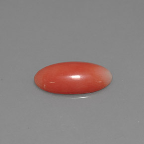 Coral rosa natural 1,69ct, corte oval, opaco