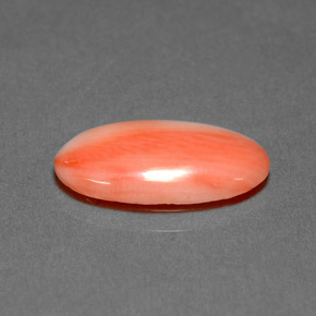 Coral rosa natural 2,00ct, corte oval, opaco