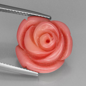 Coral rosa natural 12,20ct, forma extravagante, opaco