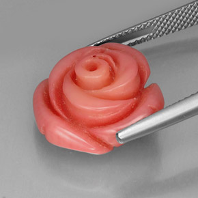 Coral rosa natural 12,20ct, forma extravagante, opaco
