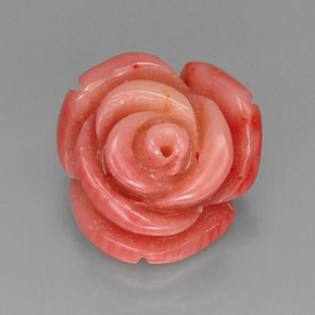 Coral rosa natural 13,65ct, forma extravagante, opaco