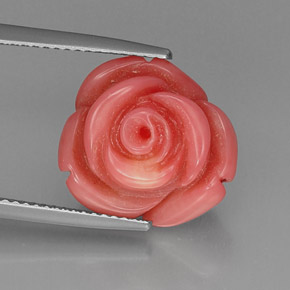 Coral rosa natural 10,17ct, forma extravagante, opaco