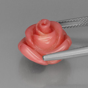 Coral rosa natural 10,17ct, forma extravagante, opaco