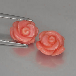 Pedras preciosas de Coral Salmão natural de  ct, Forma extravagante, Opaco