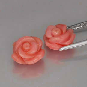 Pedras preciosas de Coral Salmão natural de  ct, Forma extravagante, Opaco