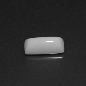 Coral branco natural 1,92ct, baguete, opaco