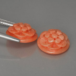 Pedras preciosas de coral rosa natural de  ct, forma extravagante, opaco