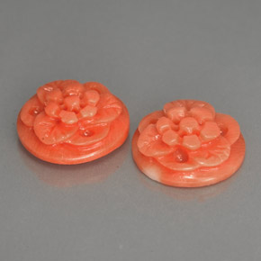 Pedras preciosas de coral rosa natural de  ct, forma extravagante, opaco